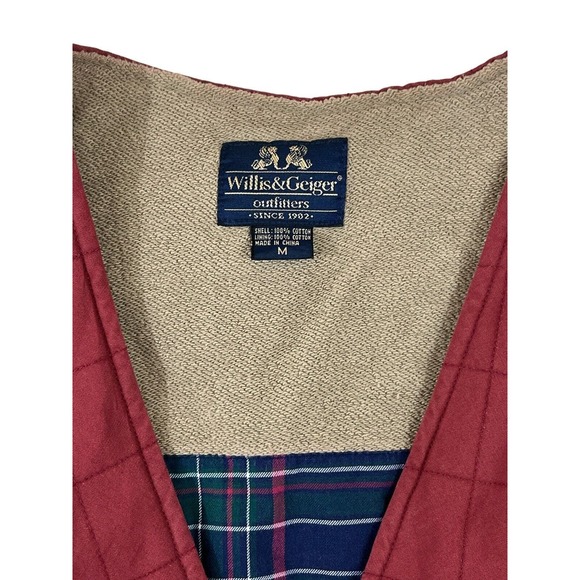 VTG Willis & Geiger Men Hooded Jacket & Vest Sz M Fishing Hunting - Picture 7 of 10